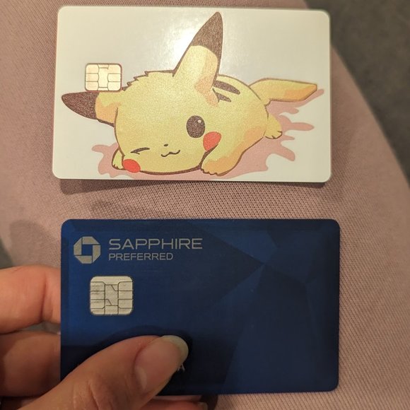 Credit Card Skin Sticker for Small Chip Anime Sleepy Pikachu Pokemon NEW - Picture 3 of 3